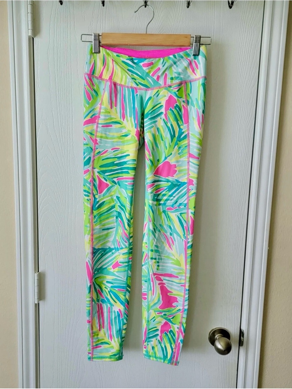 Lilly Pulitzer Luxletic Weekender Leggings Tropical Storm Print XS Activewear